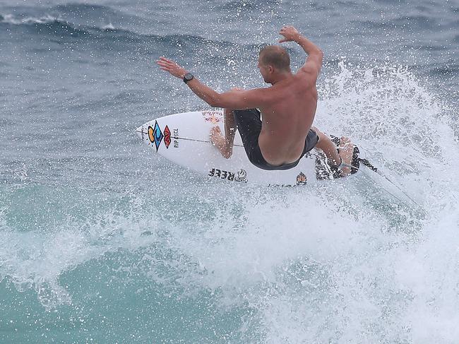 Gold Coast local Mr Fanning often makes the most of the area’s world class swells. Picture: Mike Batterham