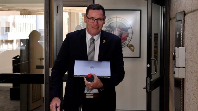 Embattled Townsville mayor Troy Thompson returns to work. Picture: Evan Morgan