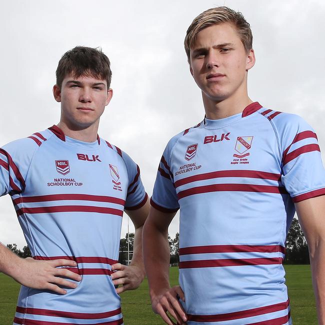 (L-R) Thomas Fletcher, and Liam Sutton led St Greg’s to a big win. Picture: David Swift