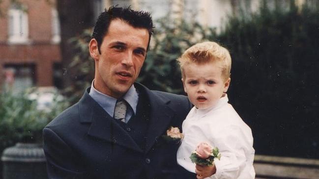 Laurent Hayez with son Theo at age 3. Supplied