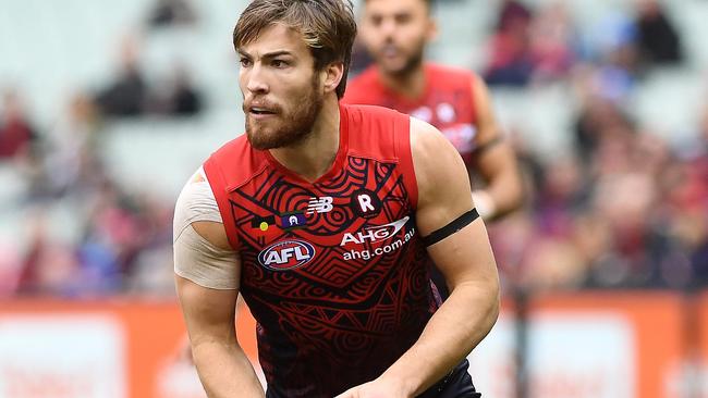 Jack Viney in action for Melbourne last year.