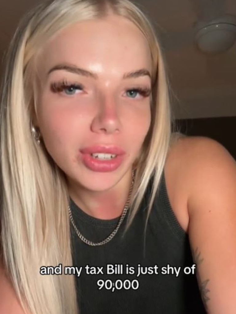 Tasha Paige revealed she owed $86,000 to the ATO. Picture: @anothertashapaige/TikTok