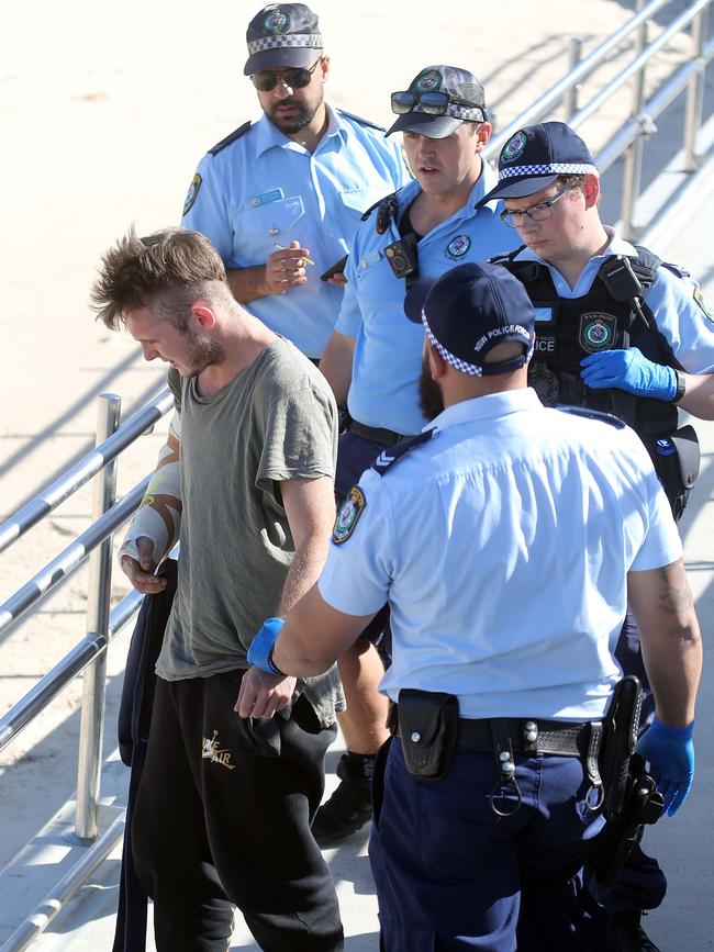 Police were called by Bondi Lifeguards. Picture: Matrix