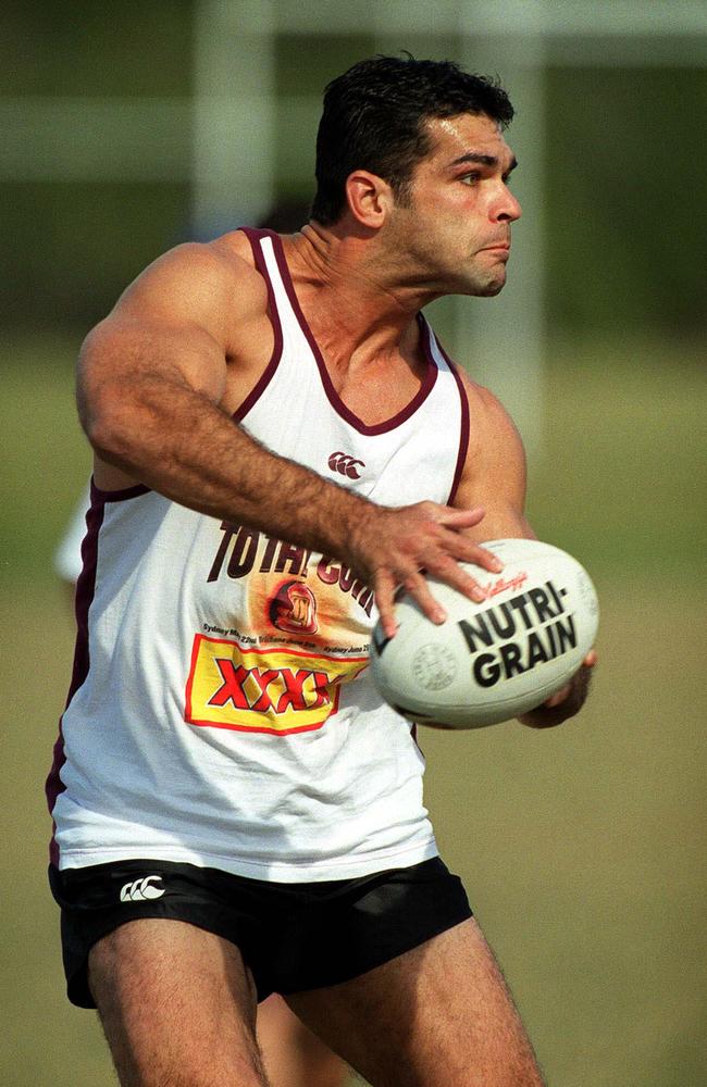 Chris McKenna at Queensland State of Origin training.