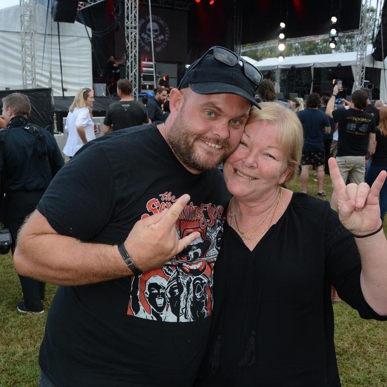 Izzy Stewart and Karen Brennan at Under The Southern Stars concert at Sharks, Parkwood. Pic: Regina King