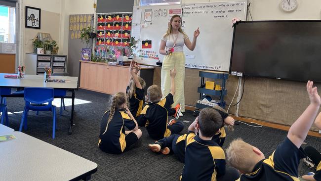 Self-confessed city girl Tahlia Degnan, 21, never imaged she’d want to work in the country but a six-week placement near Port Augusta has the third-year teaching student now only wanting to work in the bush. Picture: supplied