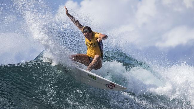 Tyler Wright in the final of the Maui Pro.