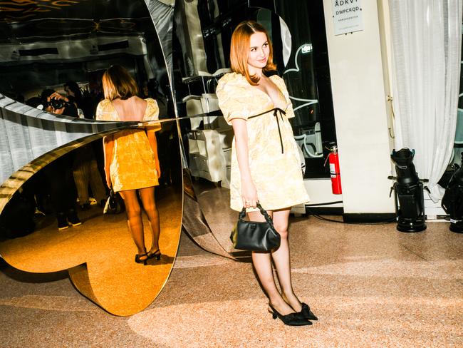 Maude Apatow carries the Ganni Bou bag at a Ganni event in New York earlier this year. Picture: Getty Images