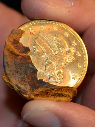 Hypnotic ... A Gold Rush-era $20 gold coin recovered from the SS Central America. Source: AP