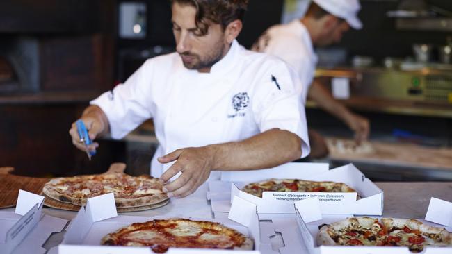 Serving it up at Pizzaperta. Picture: Anson Smart