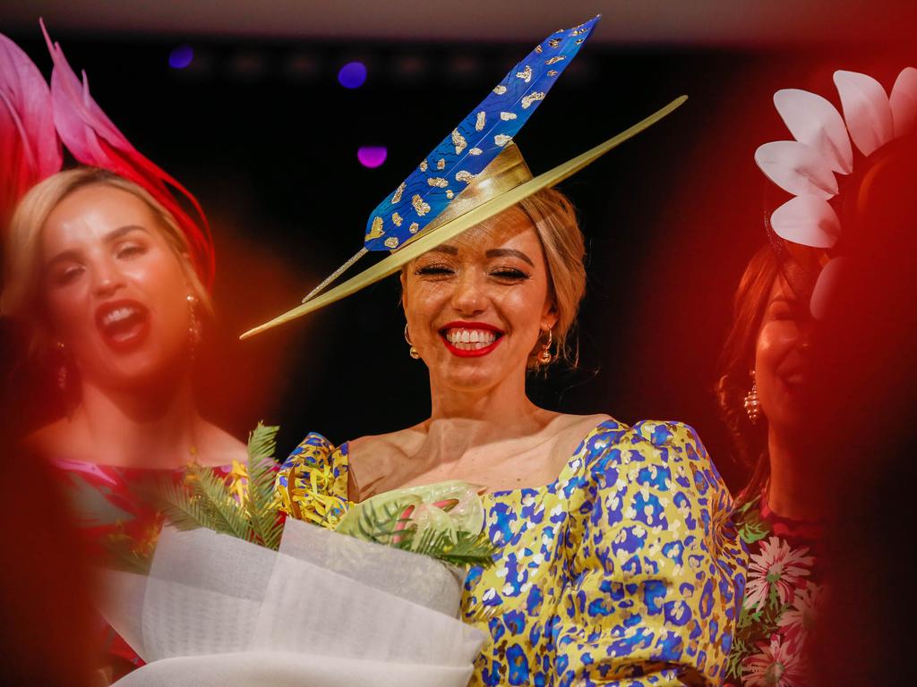 The winner in Fashions on the Field at Bridge Toyota Ladies Day. Picture: GLENN CAMPBELL