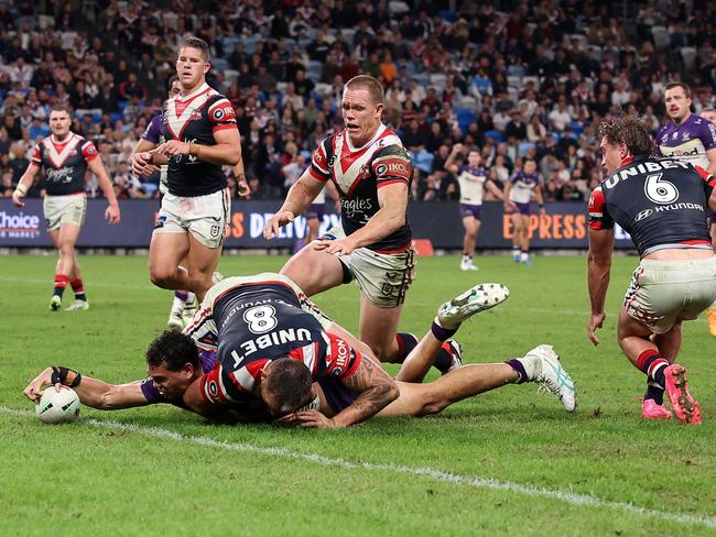 The Sydney Roosters and Melbourne Storm played at Allianz Stadium on April 18, 2024. Picture: Getty Images