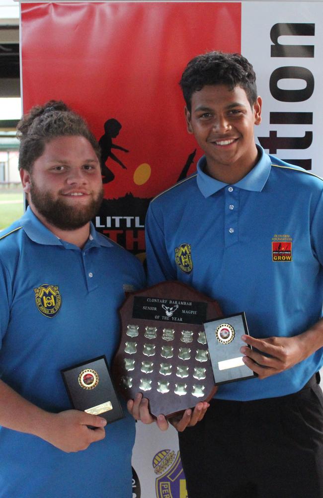 Selwyn Cobbo (right) the Senior Magpie of the year.