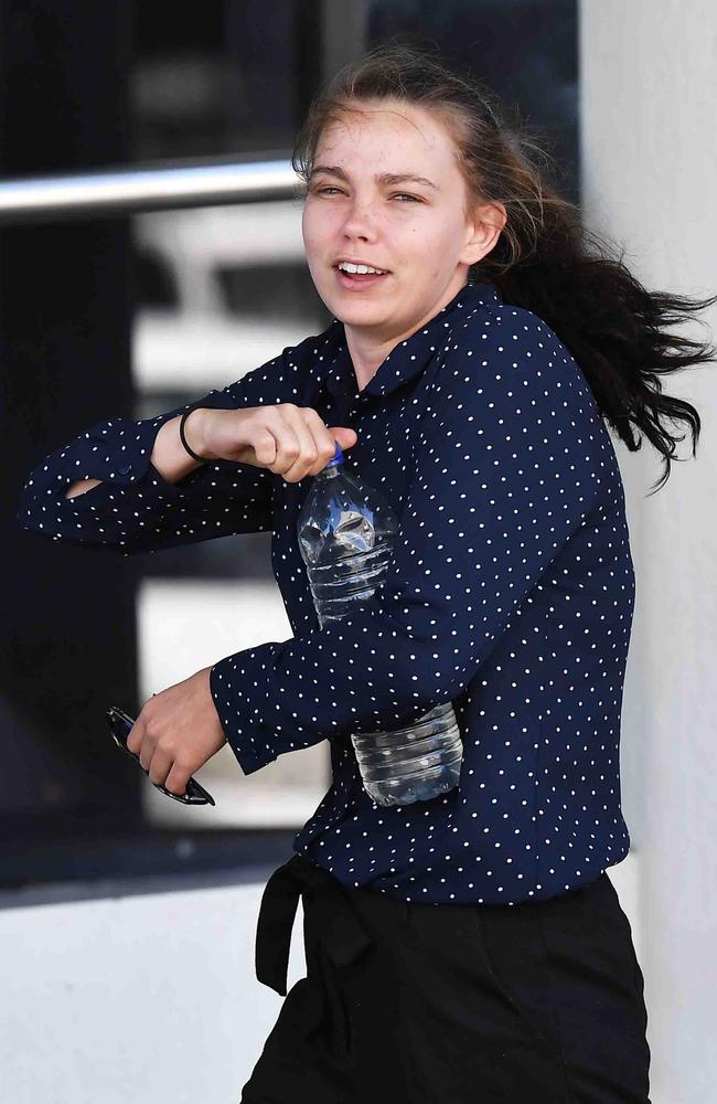 Jamie Lee Clowes leaves Maroochydore Court House. Picture: Patrick Woods.