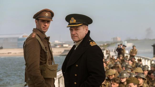 James D’Arcy, left, and Kenneth Branagh in a scene from Dunkirk.