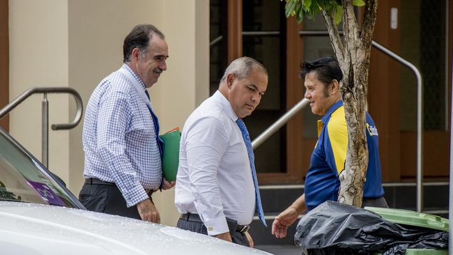 Wayne Moran and Tom Tate attending a meeting at the Mayor's Office in Southport. Picture: Jerad Williams