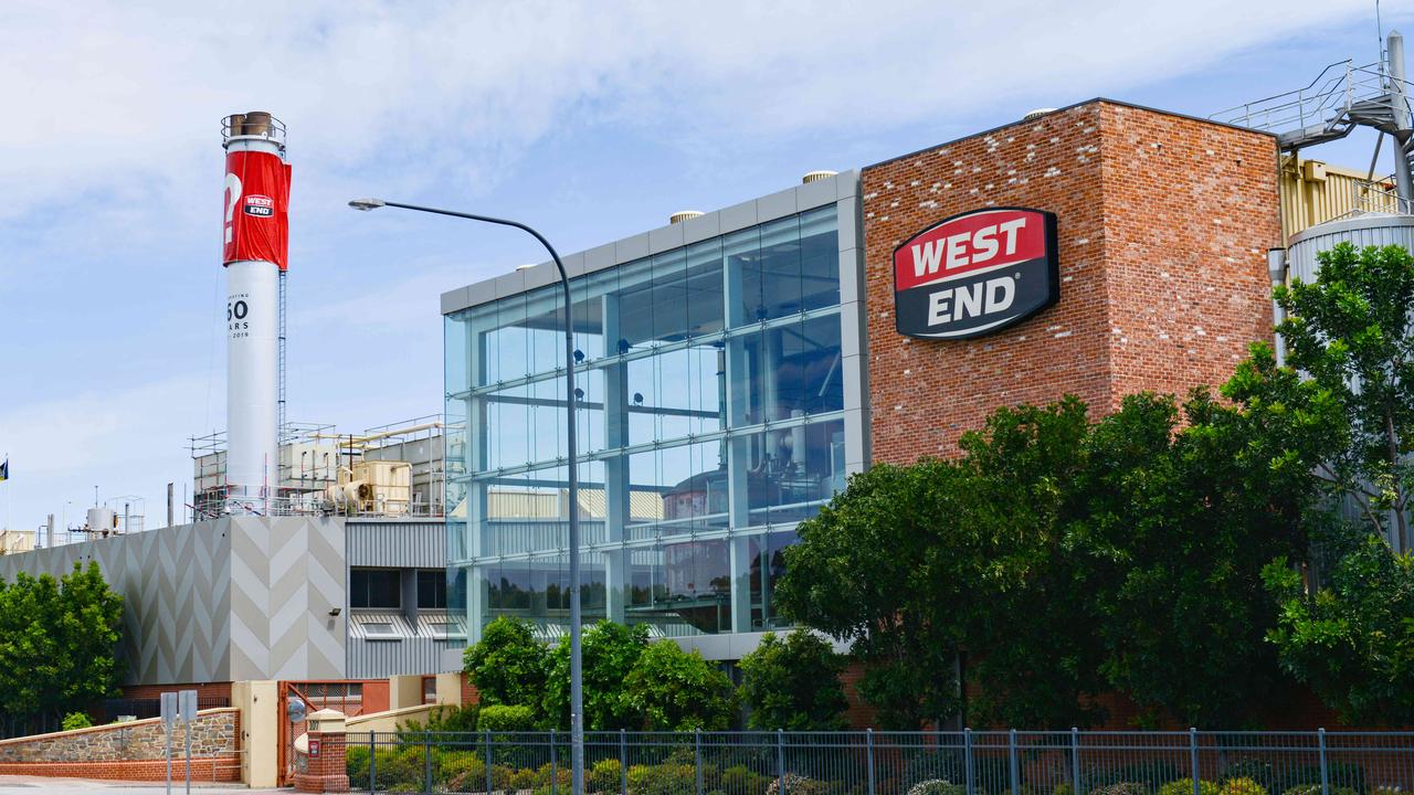 The West End Brewery is set to close after 160 years of brewing history in South Australia. Picture: NCA NewsWire / Brenton Edwards