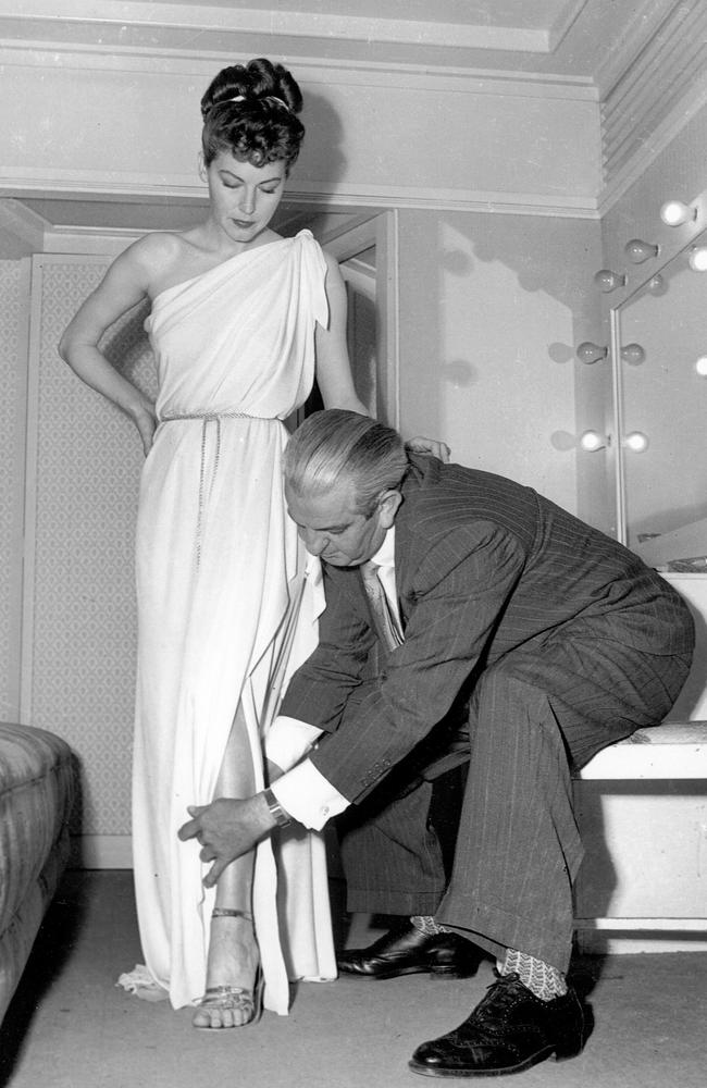 Stunning ... Orry-Kelly dresses screen legend Ava Gardner on the set of  One Touch of Venus in  1948.