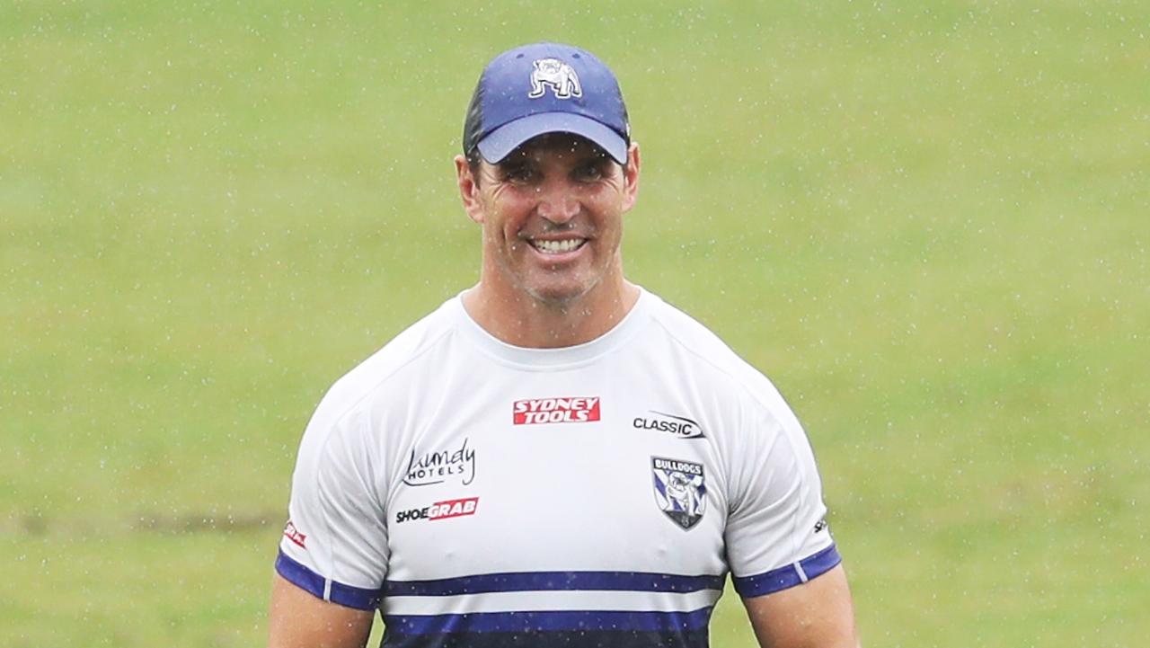 Bulldogs coach Trent Barrett will return to 4 Pines Park on Sunday arvo. (Photo by Matt King/Getty Images)