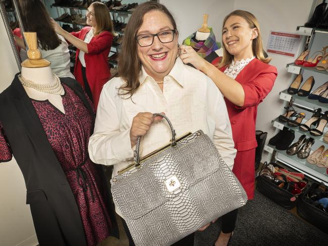 360COMMERCIAL: Coles Towards a Better Future. Willa Webb is a single mum of six about to finish her law degree who is being supported by female employment charity Fitted for Work, with clothes and accessories for job interviews and a new role. Picture:Rob Leeson