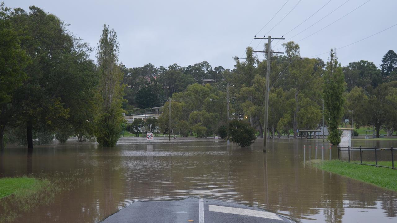 Park St at Queens Park, underwater during Warwick floods, March 31, 2017.