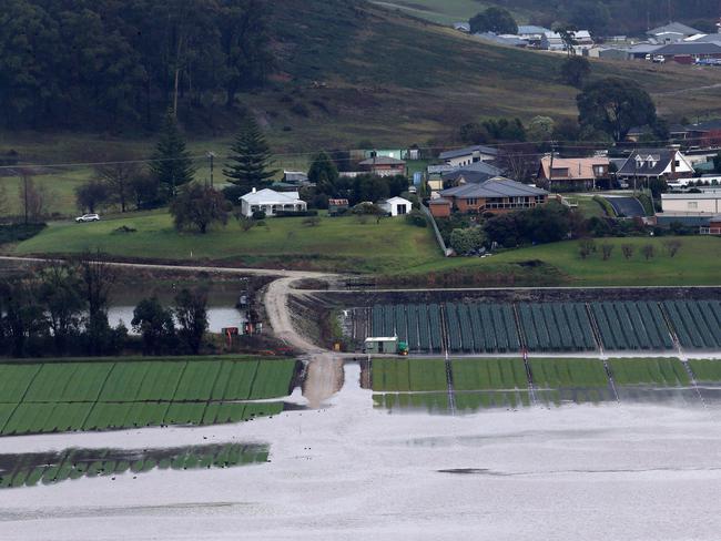 Flooded farmland at Forth. Picture: CHRIS KIDD