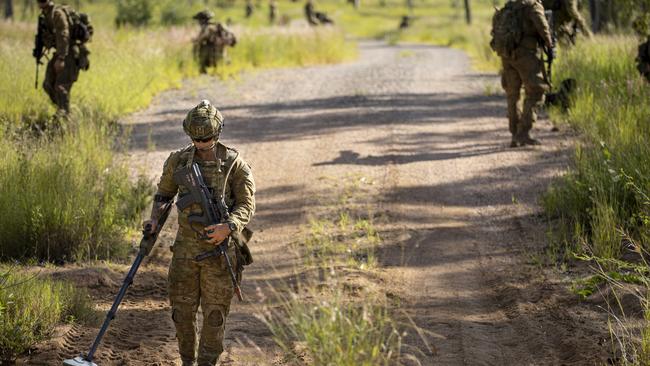 Australian Army soldiers during exercises in Townsville.