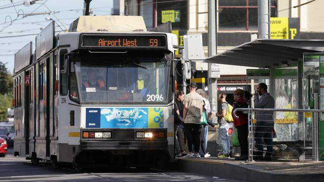 A councillor is moving a notice of motion this week to get CCTV on the no 57 and 59 trams. Picture: George Salpigtidis