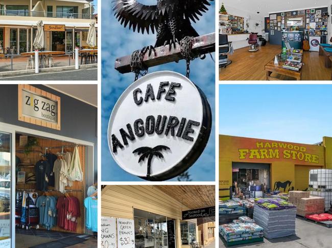 Collage for Lower Clarence businesses up for sale