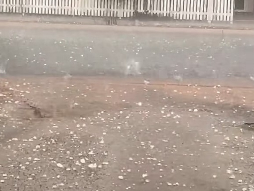 Hail thumped the WA town of Wagin on Tuesday. Picture: Facebook
