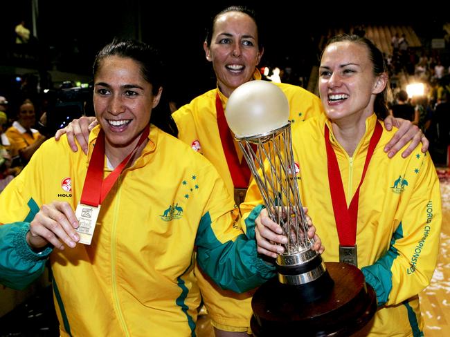 Ellis was a strong supporter of the appointment of former teammate Mo’onia Gerrard (L) as NA’s first Athlete Director. Picture: Phil Walter/Getty Images