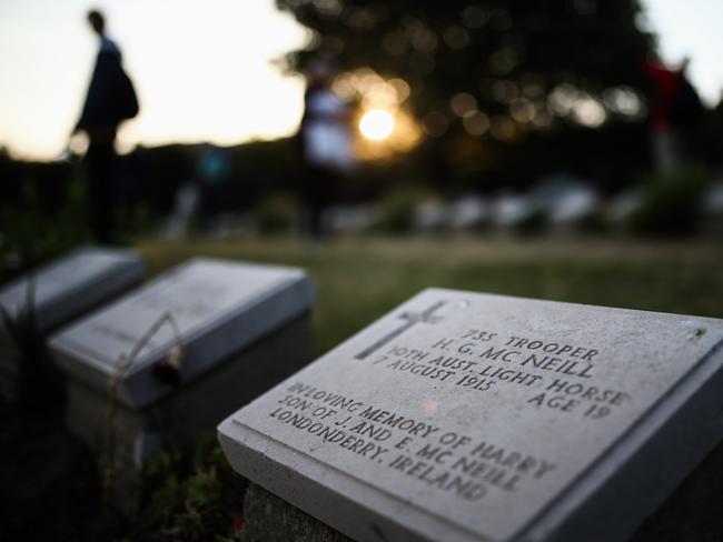 The quiet and calm of Anzac Cove is in stark contrast to the mayhem and bloodshed of April 25, 1915. Picture: Getty 