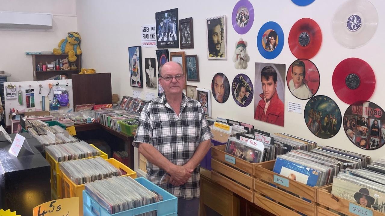 Richard, the owner of Two Bears Secondhand &amp; Record Bar, located on Mary Street.