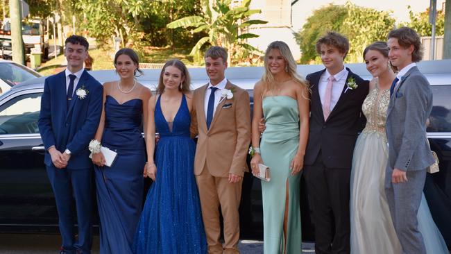 Suncoast Christian College students and parents gather at La Balsa Park for photos ahead of the formal at The Events Centre, Caloundra.