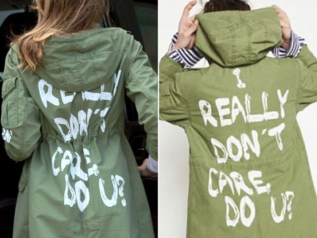 Melania Trump's Zara jacket sparks controversy