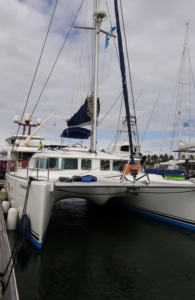 The Nikolics’ yacht, Shenanigans. in Fiji. Picture: Mark Stewart/ News Corp Australia