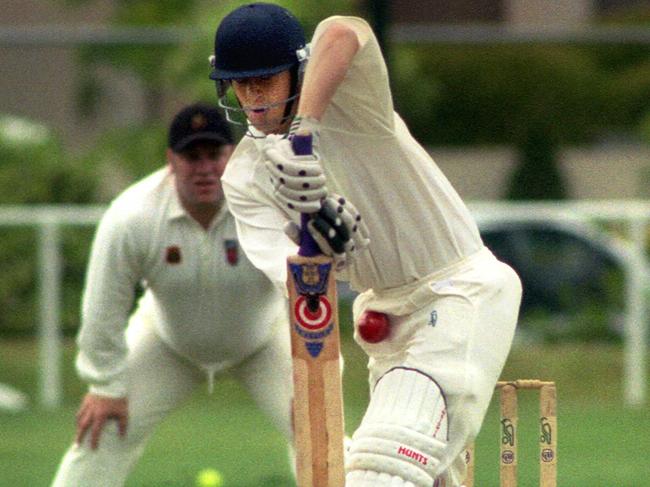 Peter Dickson in an early appearance for Melbourne.