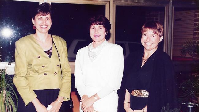 Leith Brown, Sandy Nicholls, and Larraine Biggs enjoying the 1993 Show Ball. Picture: Supplied.