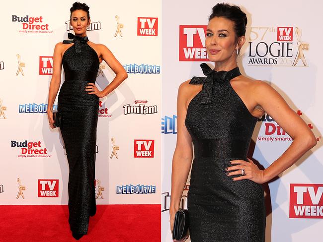 Megan Gale on the red carpet at the 2015 Logie Awards at Crown Casino in Melbourne. Picture: Julie Kiriacoudis / Tim Carrafa
