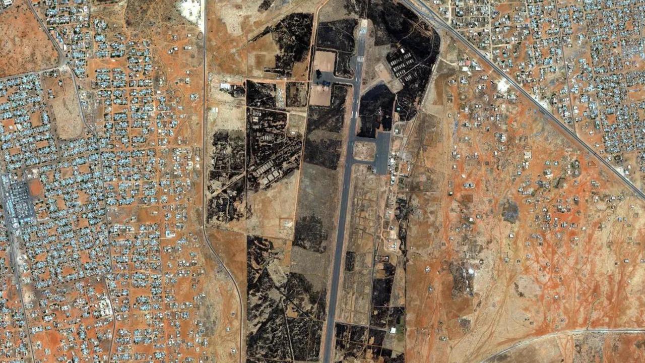 Images show damage around the El Obeid airport, also known as Al-Ubayyid airport, in the centre of the country.