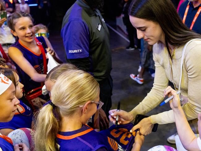 Putting smiles on faces is part of Caitlin Clark’s attraction. Picture: Dylan Goodman/NBAE via Getty Images