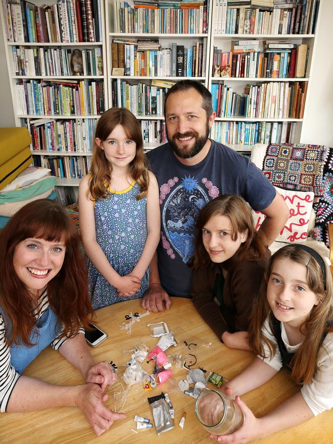 Lauren Carter, who home-schools the couple’s daughters and runs an online zero waste store and education site called Spiral Garden. Picture: Chris Kidd