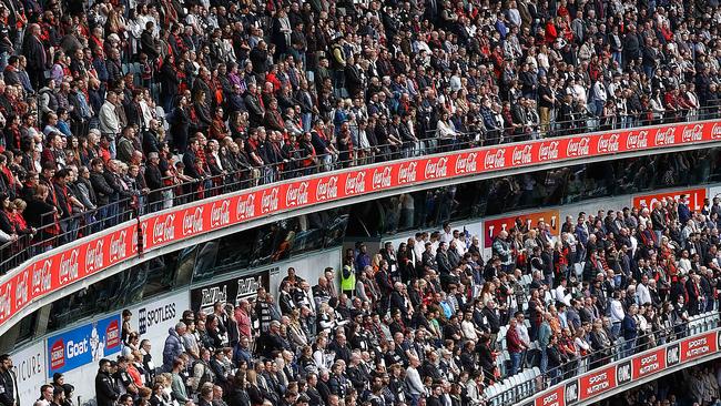 The MCG full of fans on Anzac Day. Picture: Ian Currie