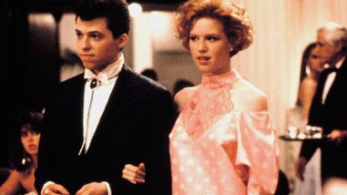 Ringwald and Cryer in a scene from Pretty in Pink.