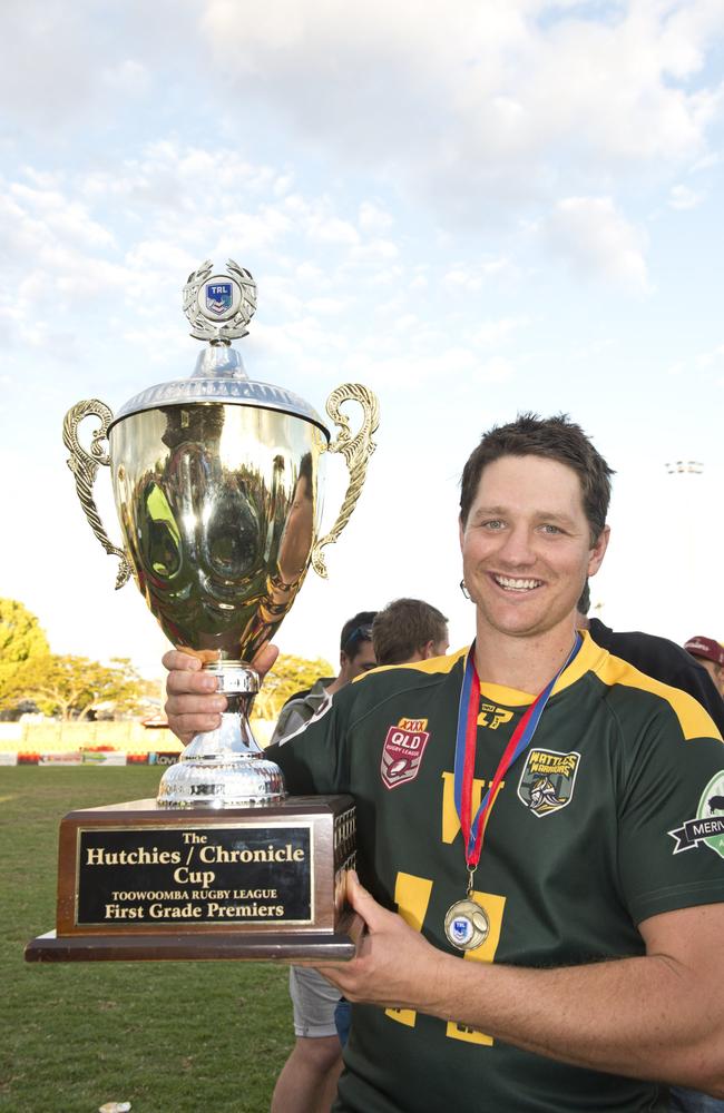 Aaron Scheid, Wattles. TRL Grand Final, Wattles vs Dalby Diehards. Sunday, Sep 27, 2015. Photo Nev Madsen / The Chronicle