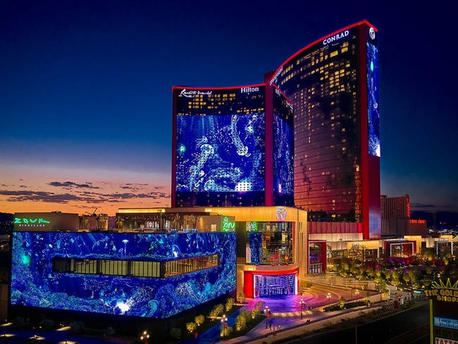 Resorts World in Las Vegas, where the Panthers, Sharks, Warriors and Raiders will be staying during their season-openers in 2025. Credit: Supplied.