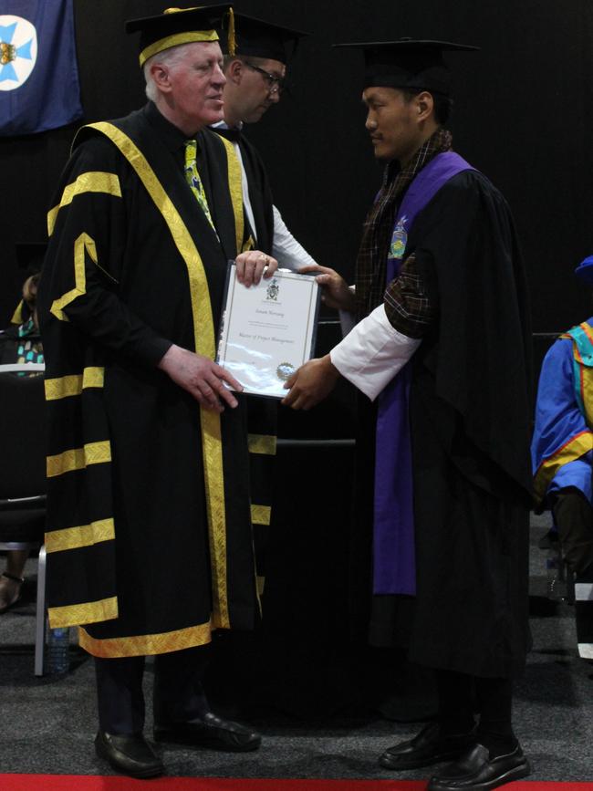 Sonam Norzang graduated with a Master of Project Management at the CQUniversity graduation ceremony in Bundaberg on December 14, 2023.