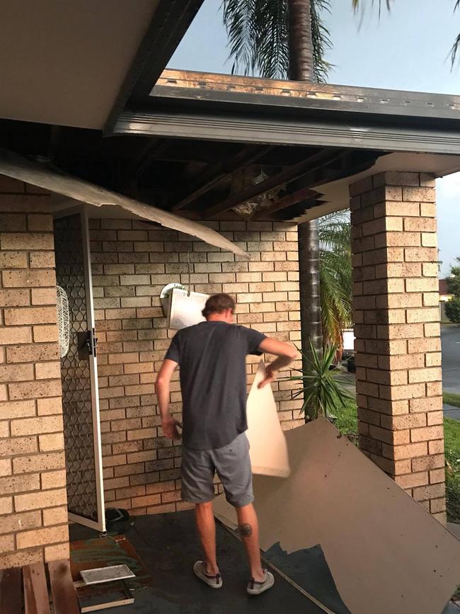 Burleigh Waters local Jade Smith had a ‘mini tornado’ rip through her house during the storm. Photo: Jade Smith