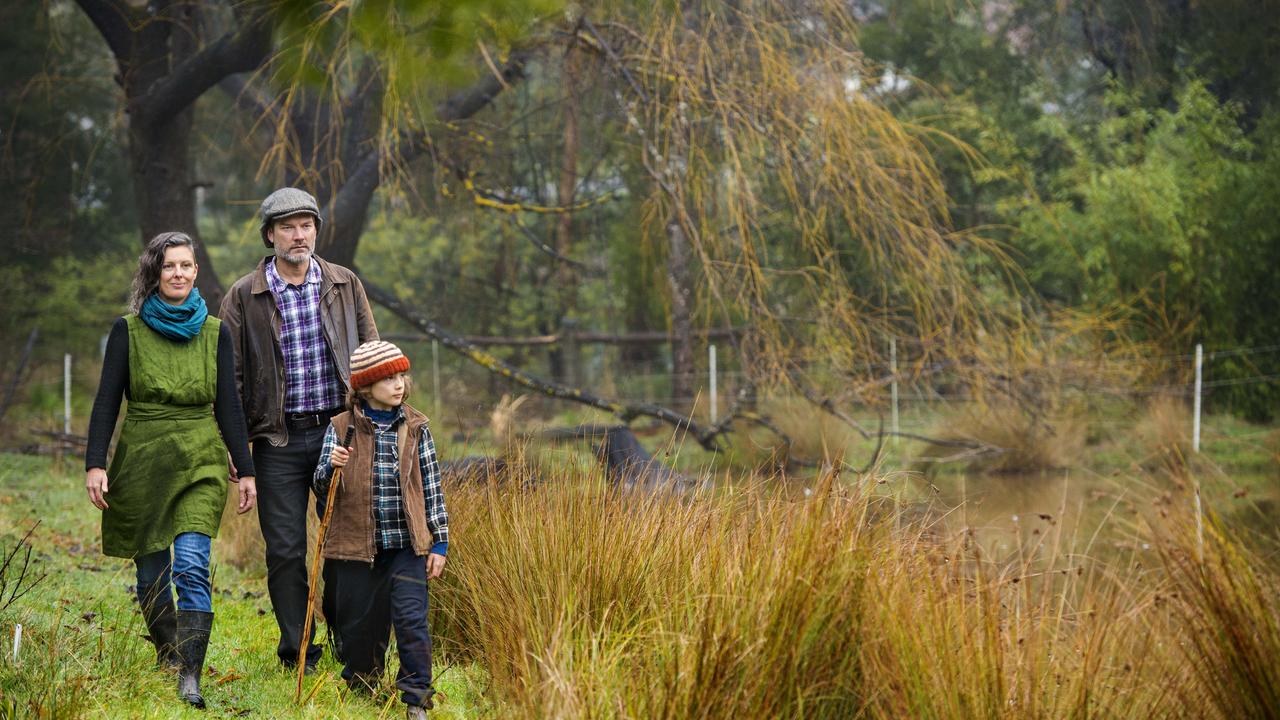 Kirsten Bradley and Nick Ritar run Milkwood Permaculture from Melliodora in Victoria. Picture: Zoe Phillips