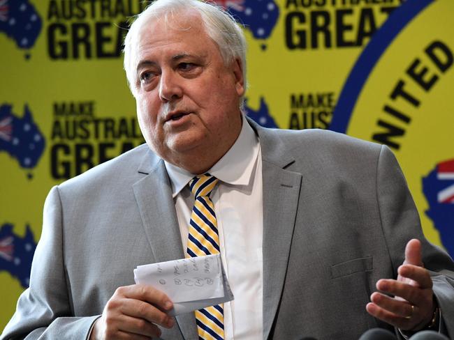 Clive Palmer in Bundaberg.